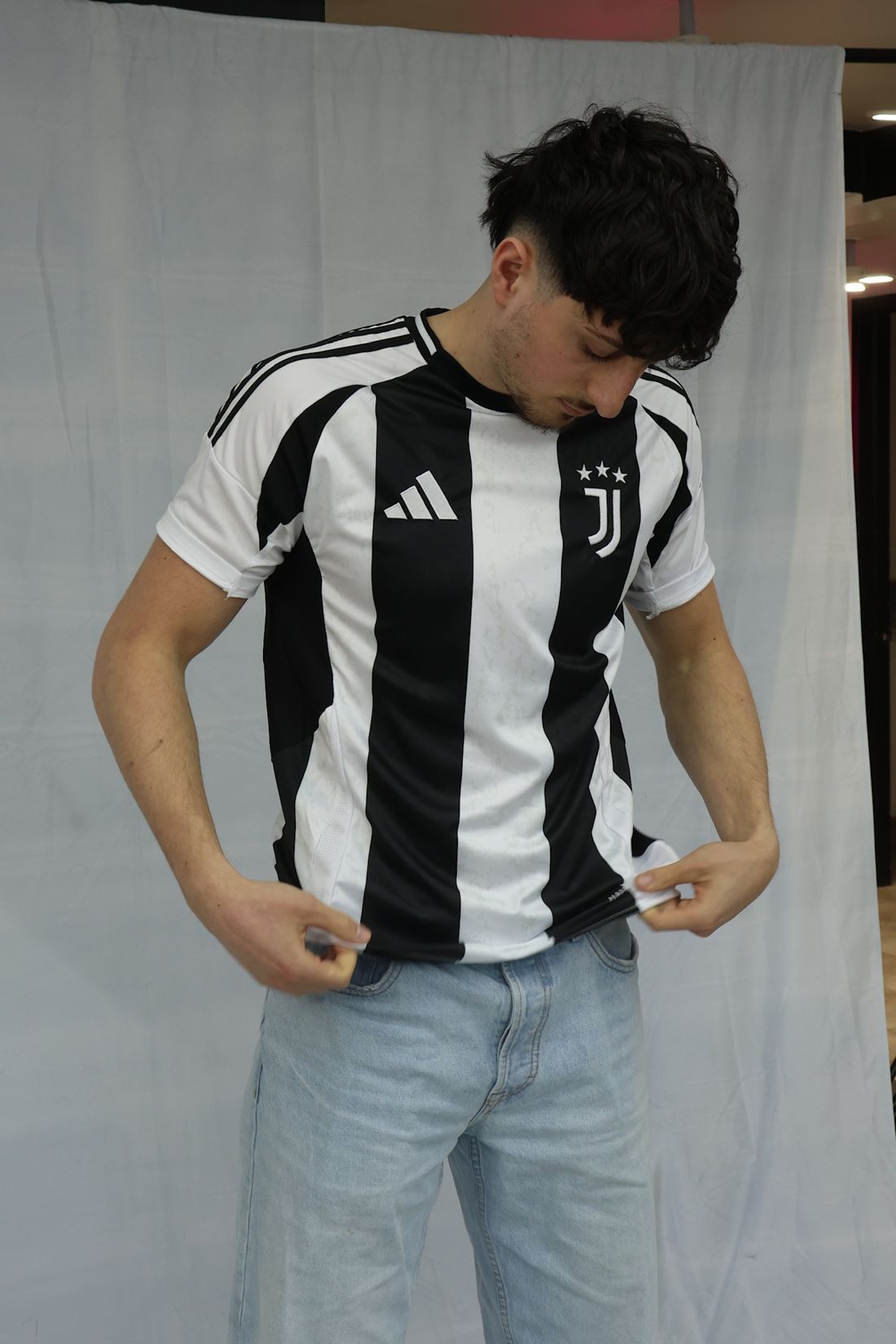 Model wearing a mystery kit